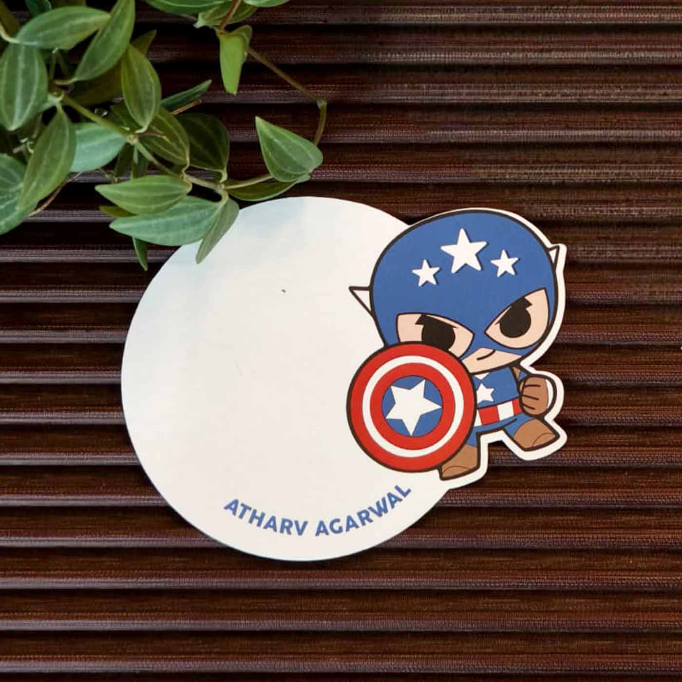 Blue Super Hero Best Wishes Tags