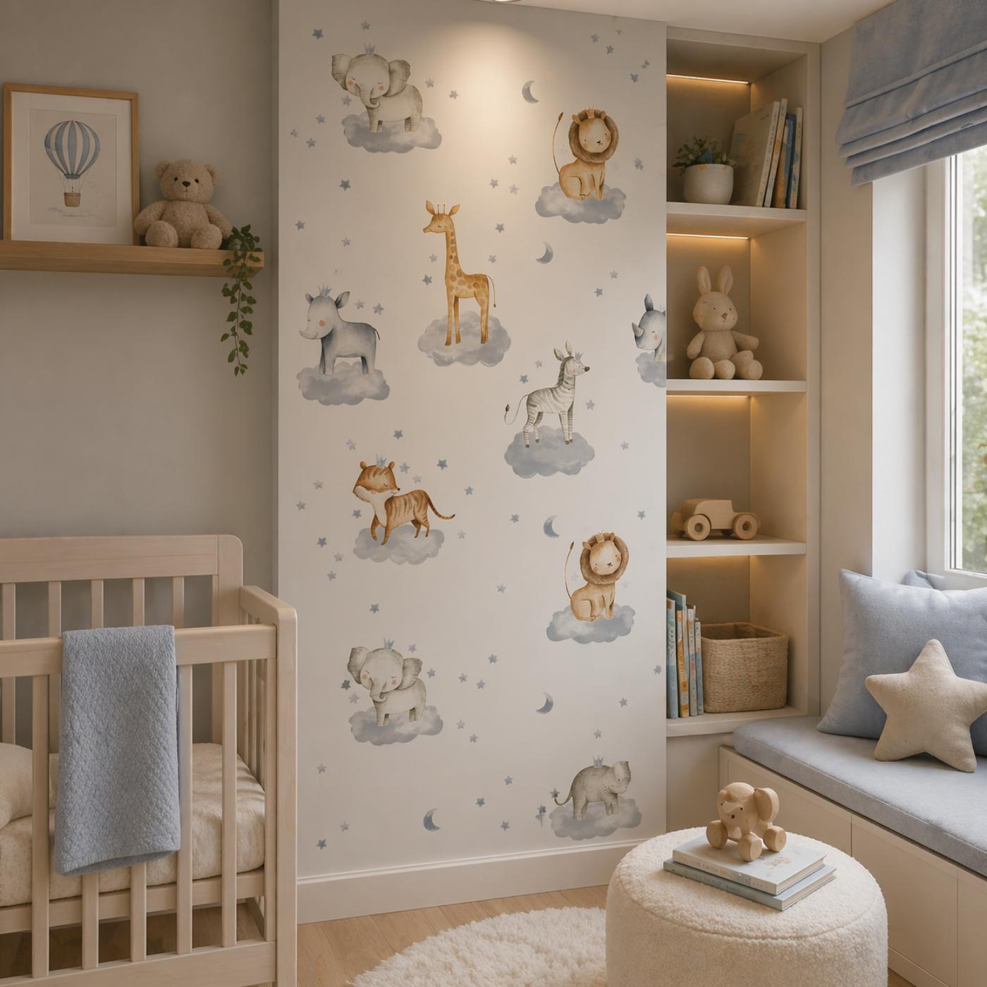 Cute Baby Animals Wallpaper in Soft Pastel Tones